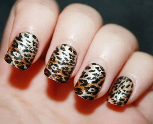 Leopard Print Nails Art 