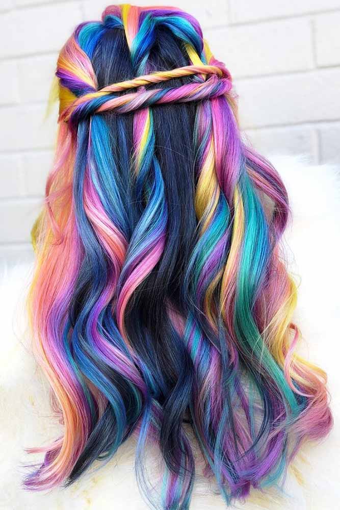  Rainbow-Colored Hair